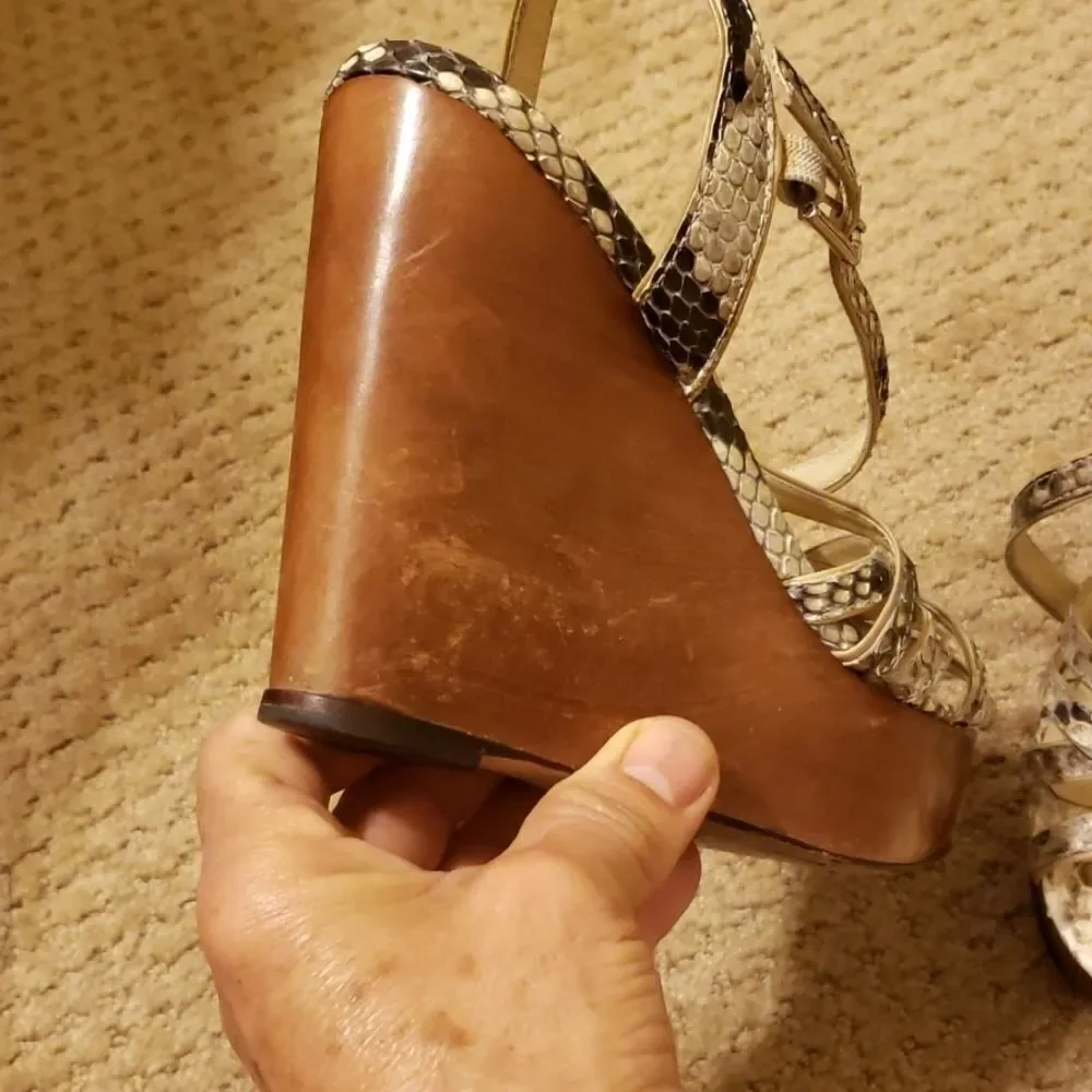 Alexandre Birman snake pattern wedg…‎